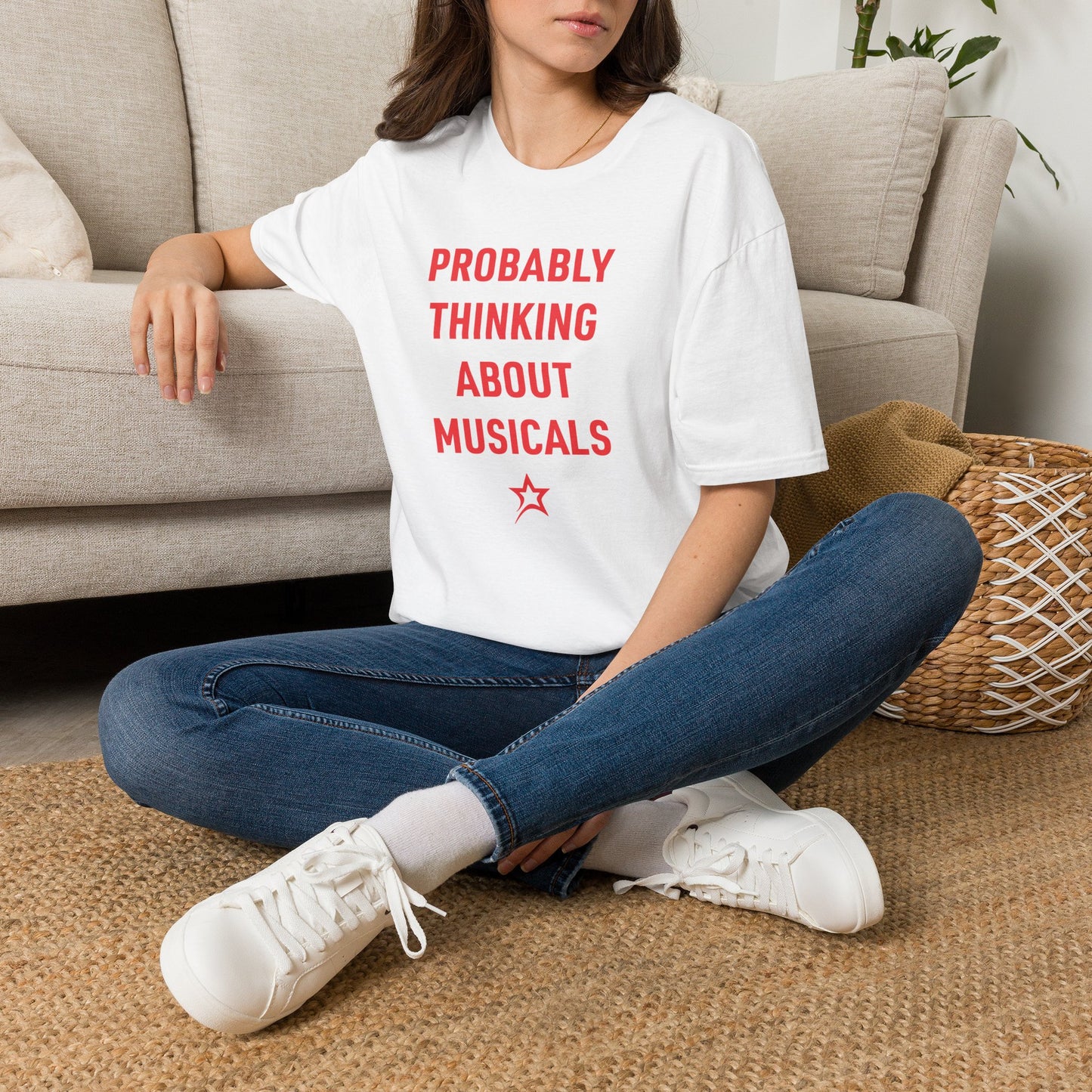 Probably Thinking About Musicals T‑Shirt — Funny Theater Lover Tee